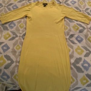 Yellow Sweater Dress